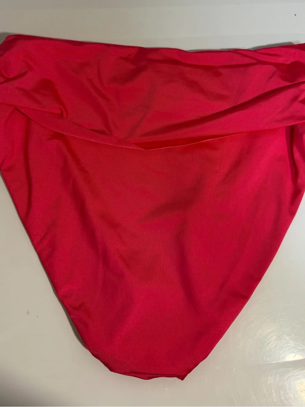 Trina Turk Monaco Solids High Waist Bikini Bottom Geranium Pink Size 8 NWT